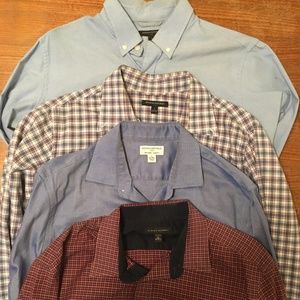 Set of 4 Banana Republic Mens Dress Shirt - Size L